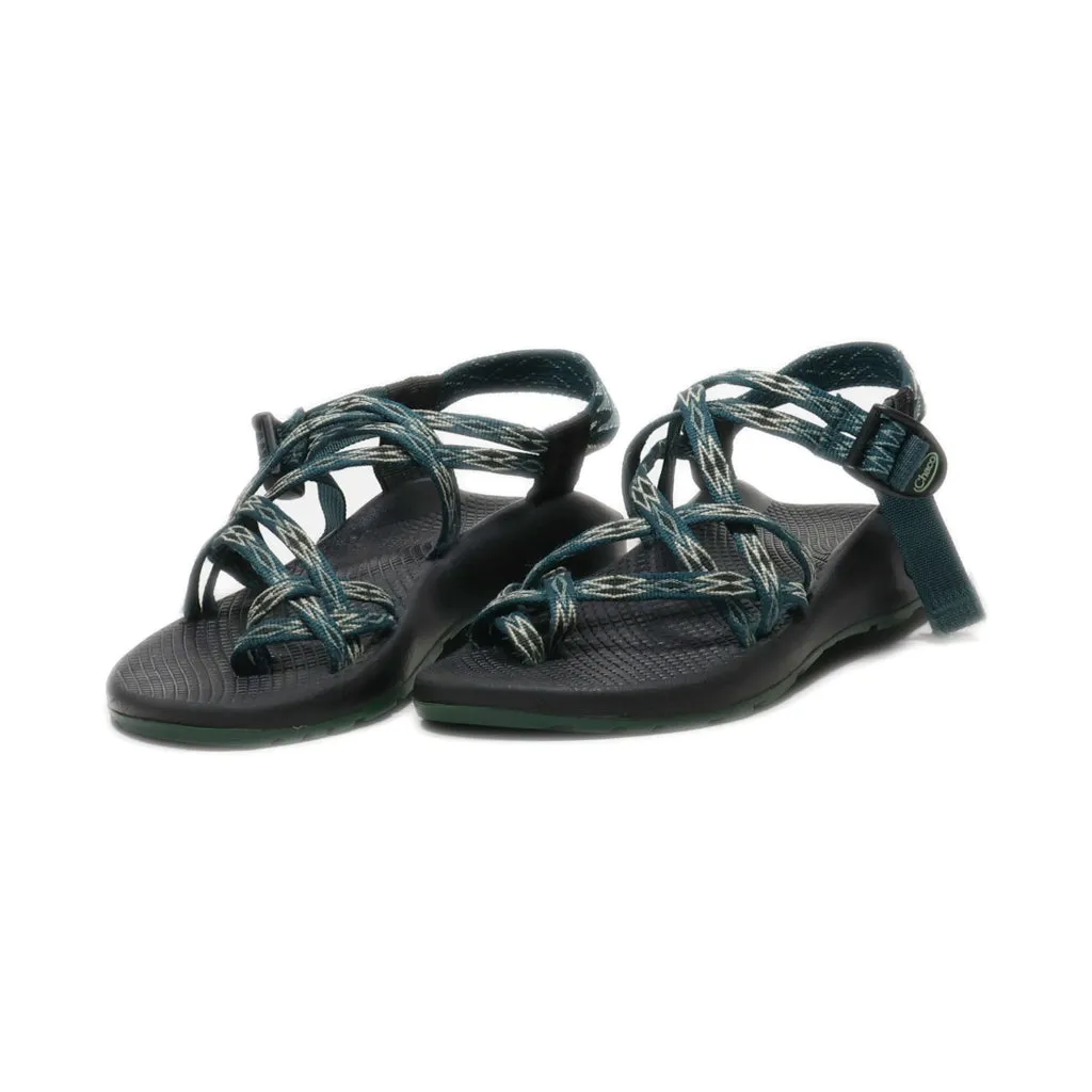 Chaco Sandals Leather Green Colour For Women