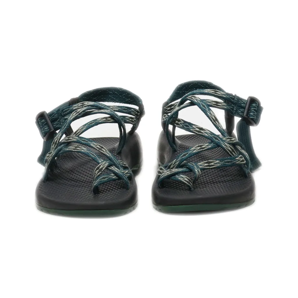 Chaco Sandals Leather Green Colour For Women