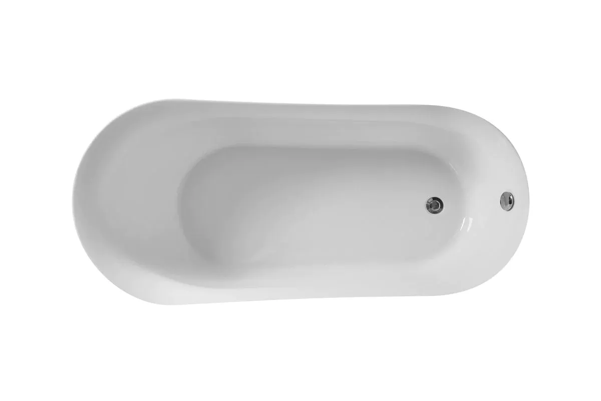 Chantal 67" Soaking Single Slipper Bathtub