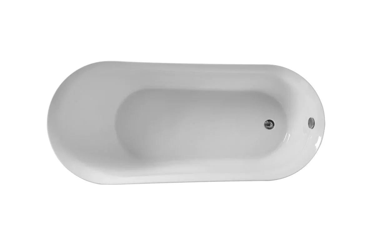 Chantal 70" Soaking Single Slipper Bathtub