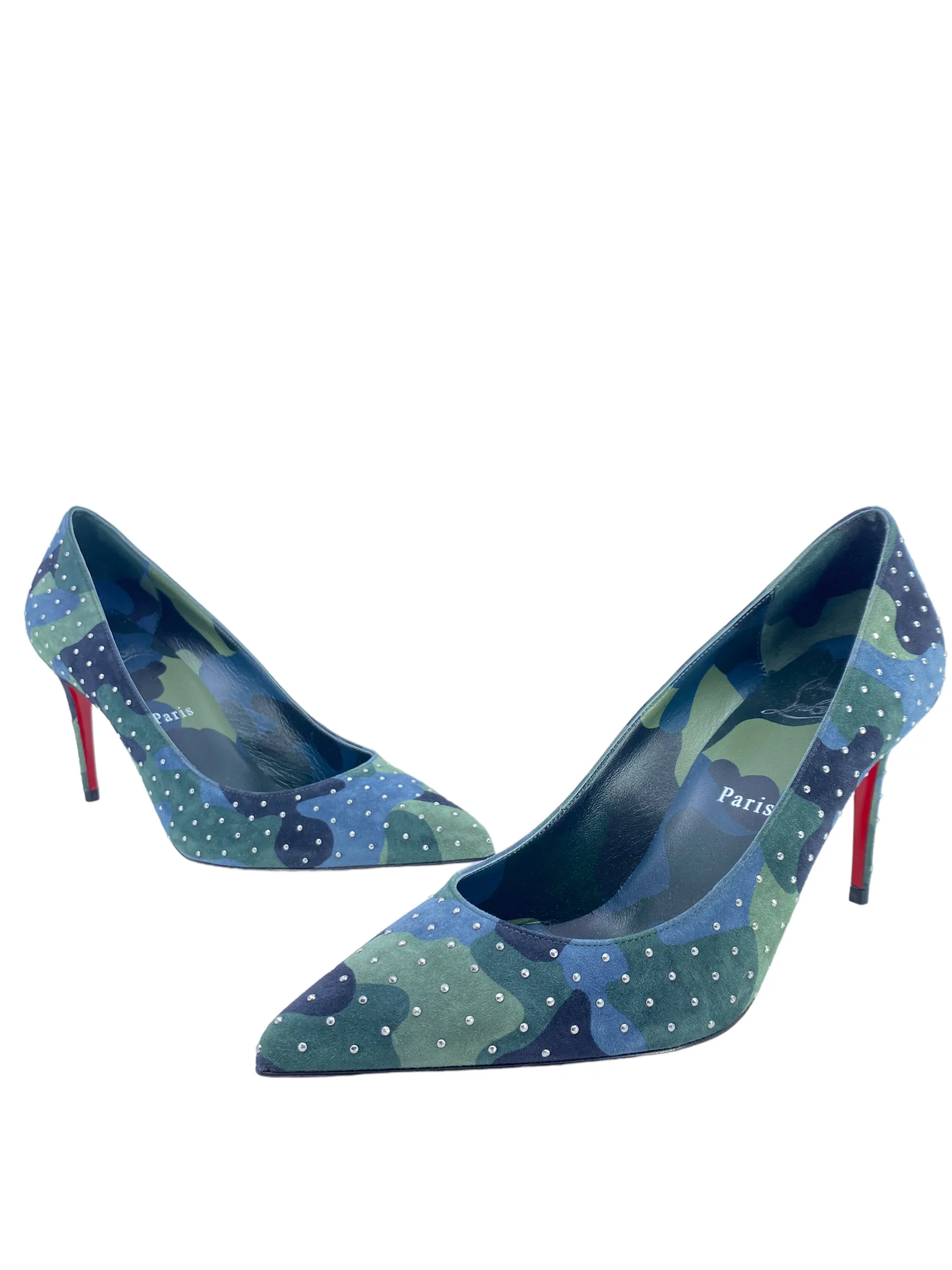 Christian Louboutin Kate Plume Camo Pumps size 7.5