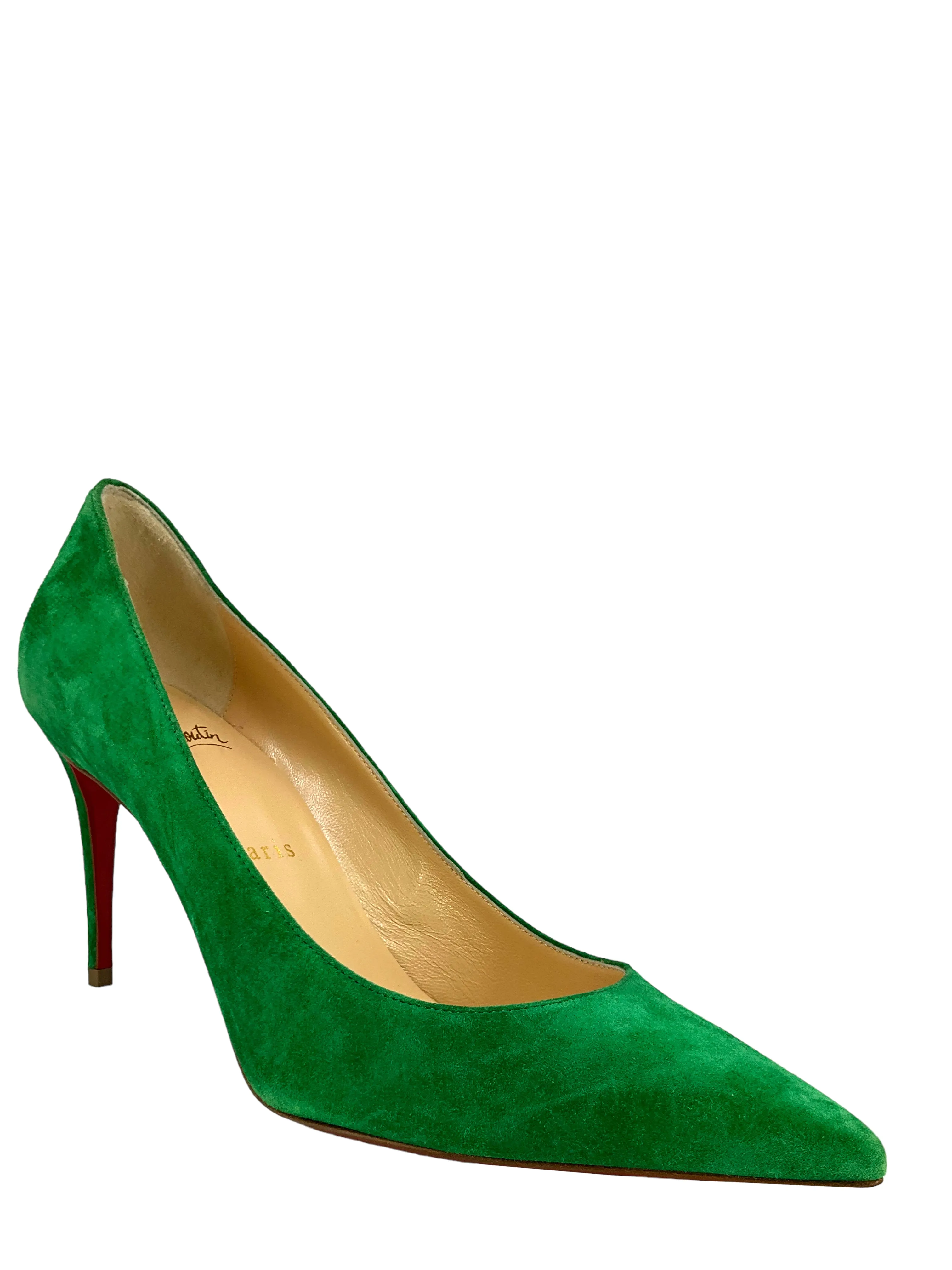 Christian Louboutin Kate Suede Point-Toe Pump Size 7.5 NEW