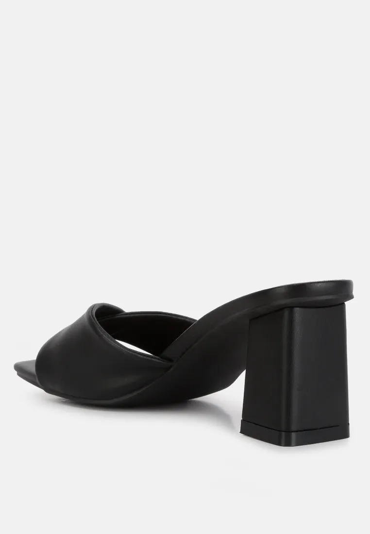 Cityscape Block Heel Slip-On Sandals