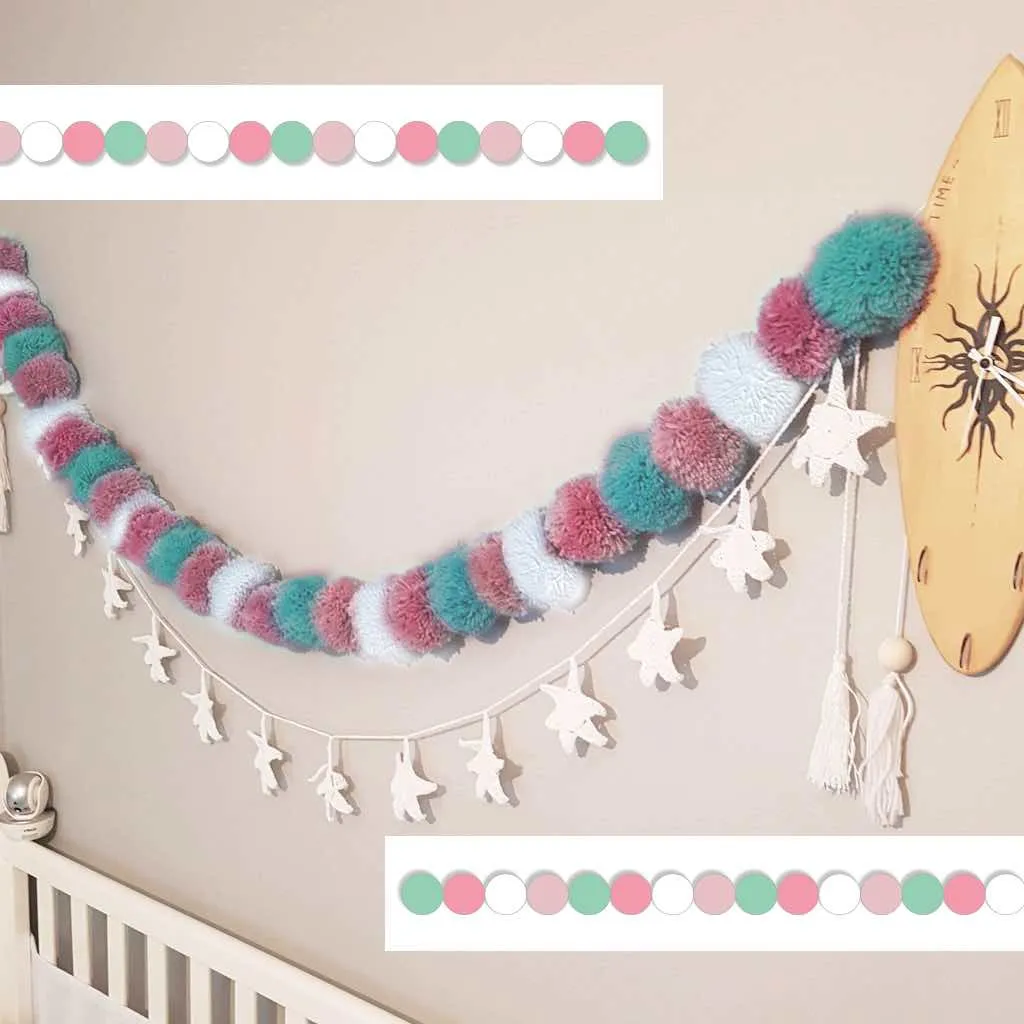 Confetti Pink Pom Pom Garland