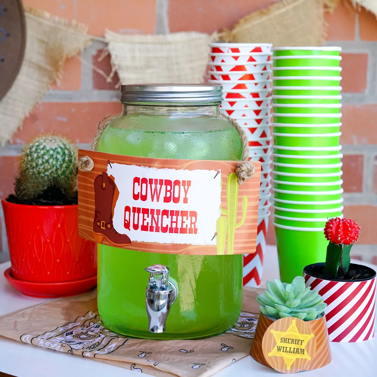 Cowboy Birthday Party Set | Amazing Cowboy Party Activities, Labels, Signs and  Party Decor