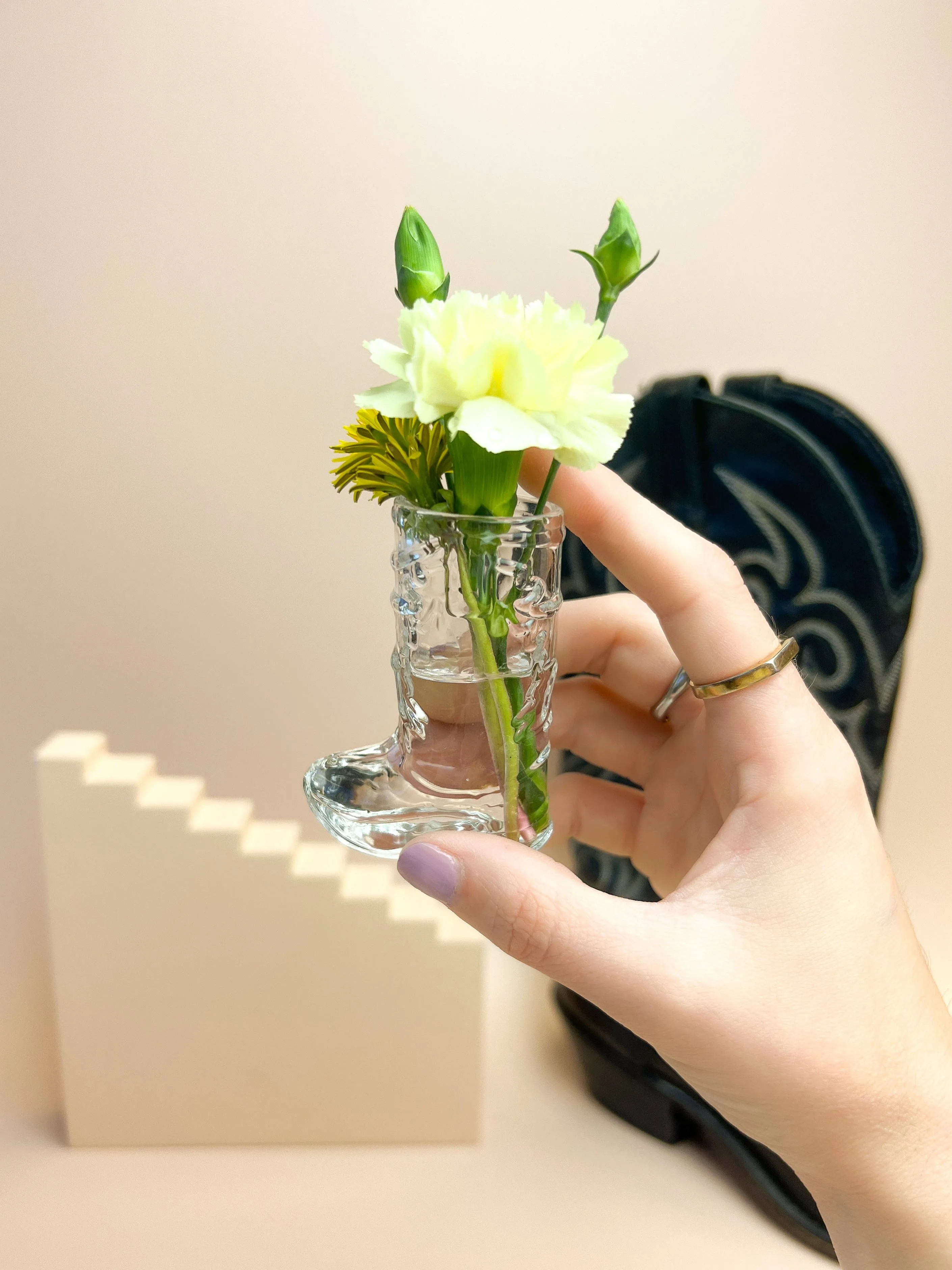 Cowboy Boot Shot Glass - Clear