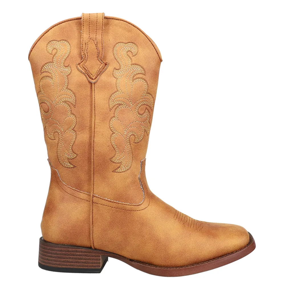 Cowboy Classic Embroidery Square Toe Cowboy Boots