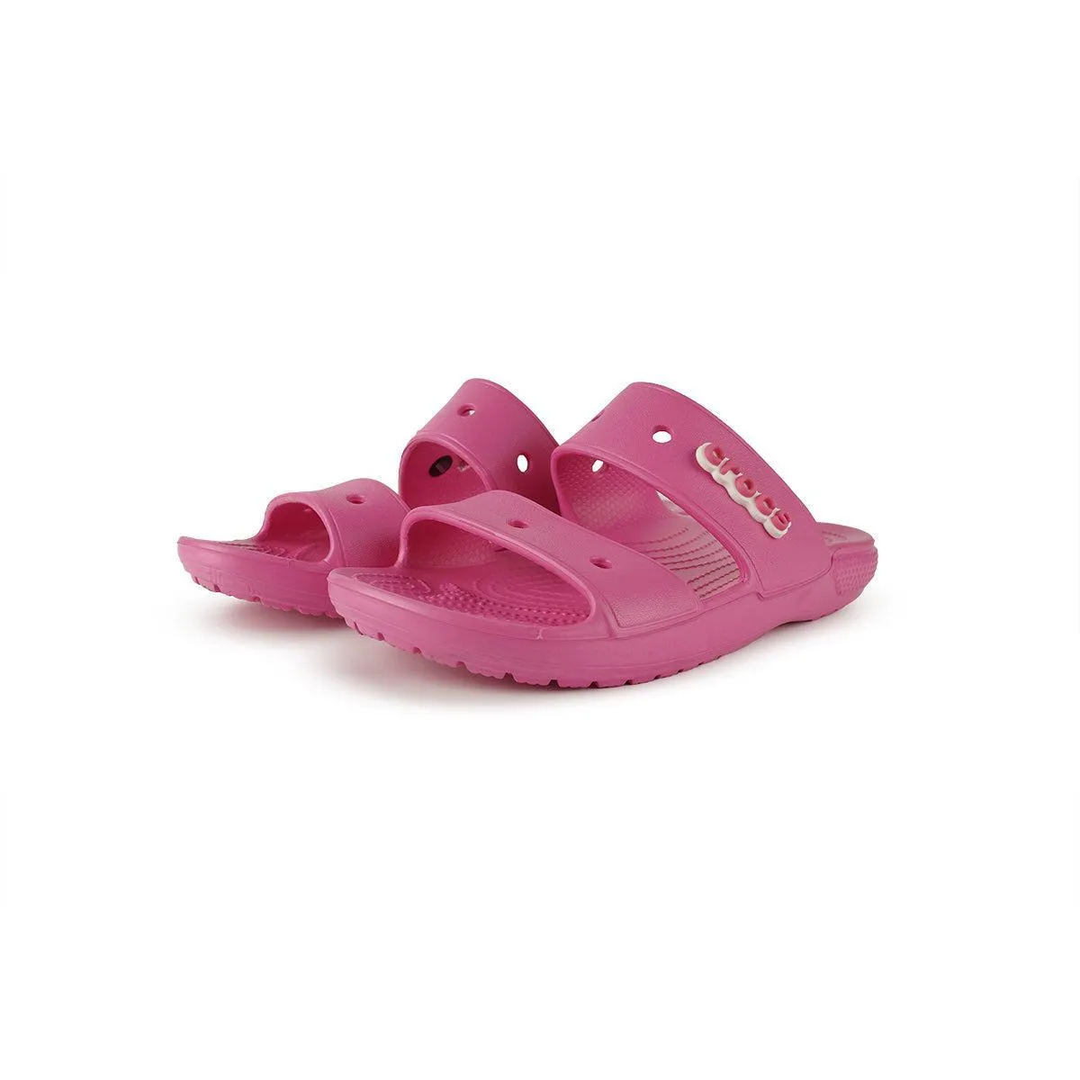 Crocs Classic Flat Sandals Rubber Pink Colour For Women