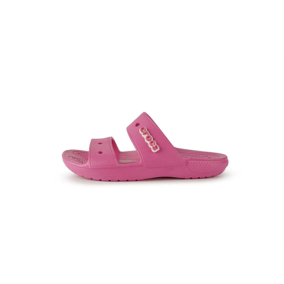 Crocs Classic Flat Sandals Rubber Pink Colour For Women