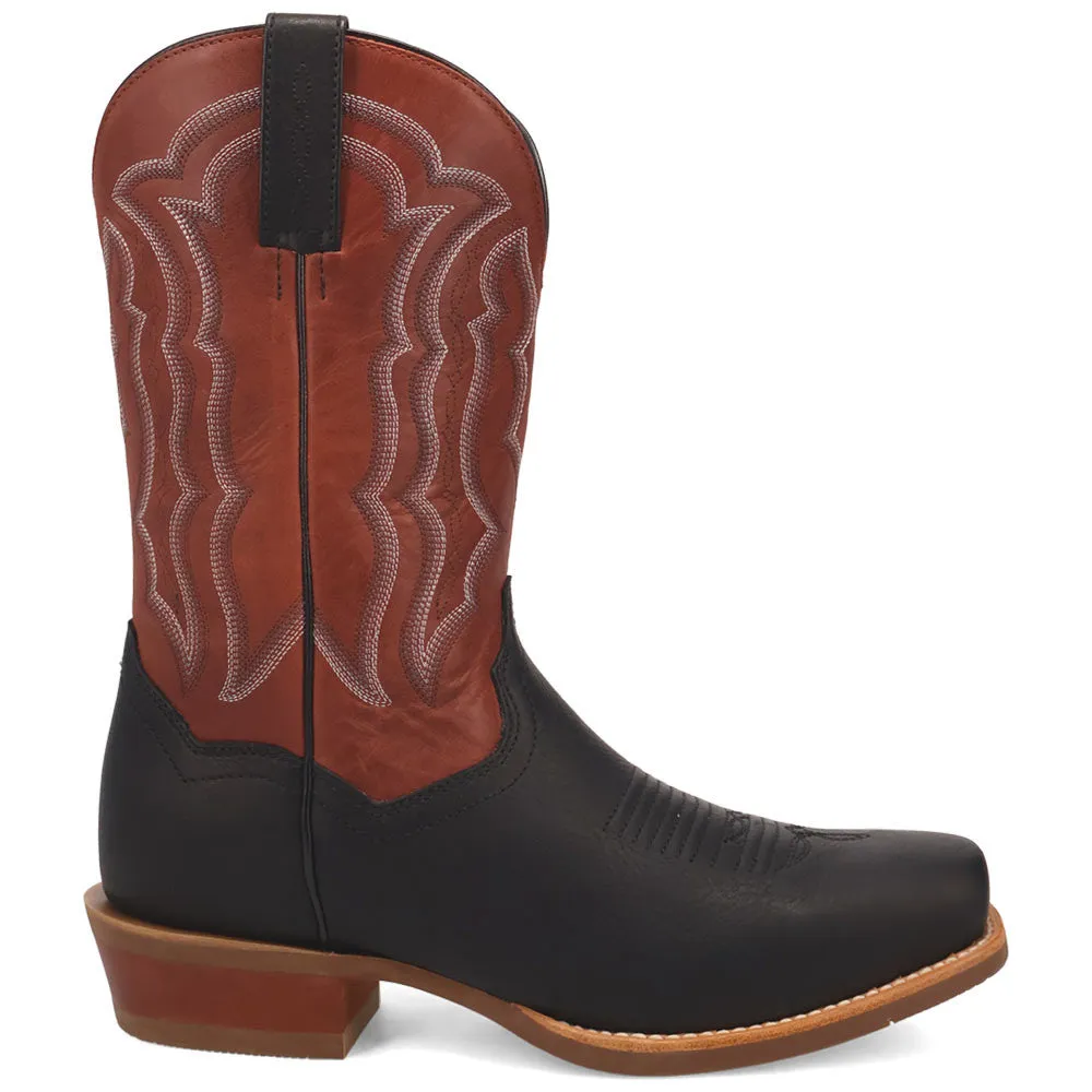 Dan Post Men's Creed Black & Red Leather Western Boots