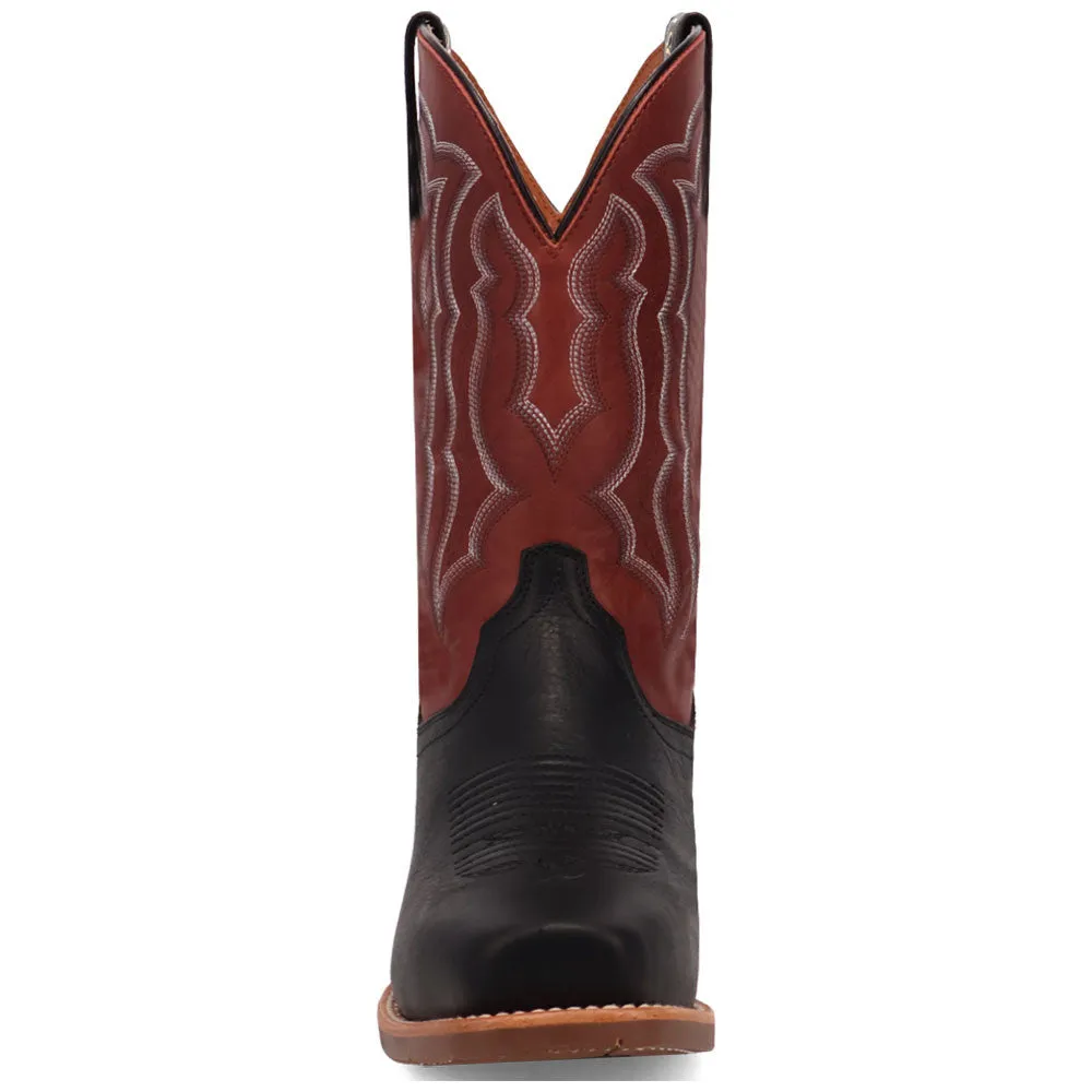 Dan Post Men's Creed Black & Red Leather Western Boots