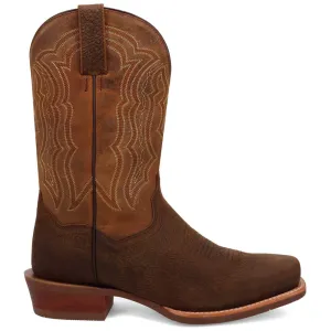 Dan Post Men's Creed Chocolate & Tan Leather Western Boots