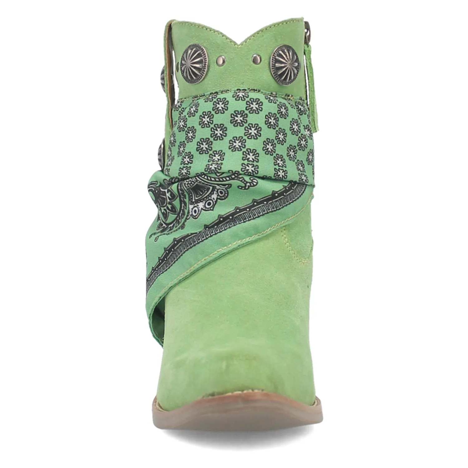 Dingo Womens Bandida Lime Suede Fashion Boots