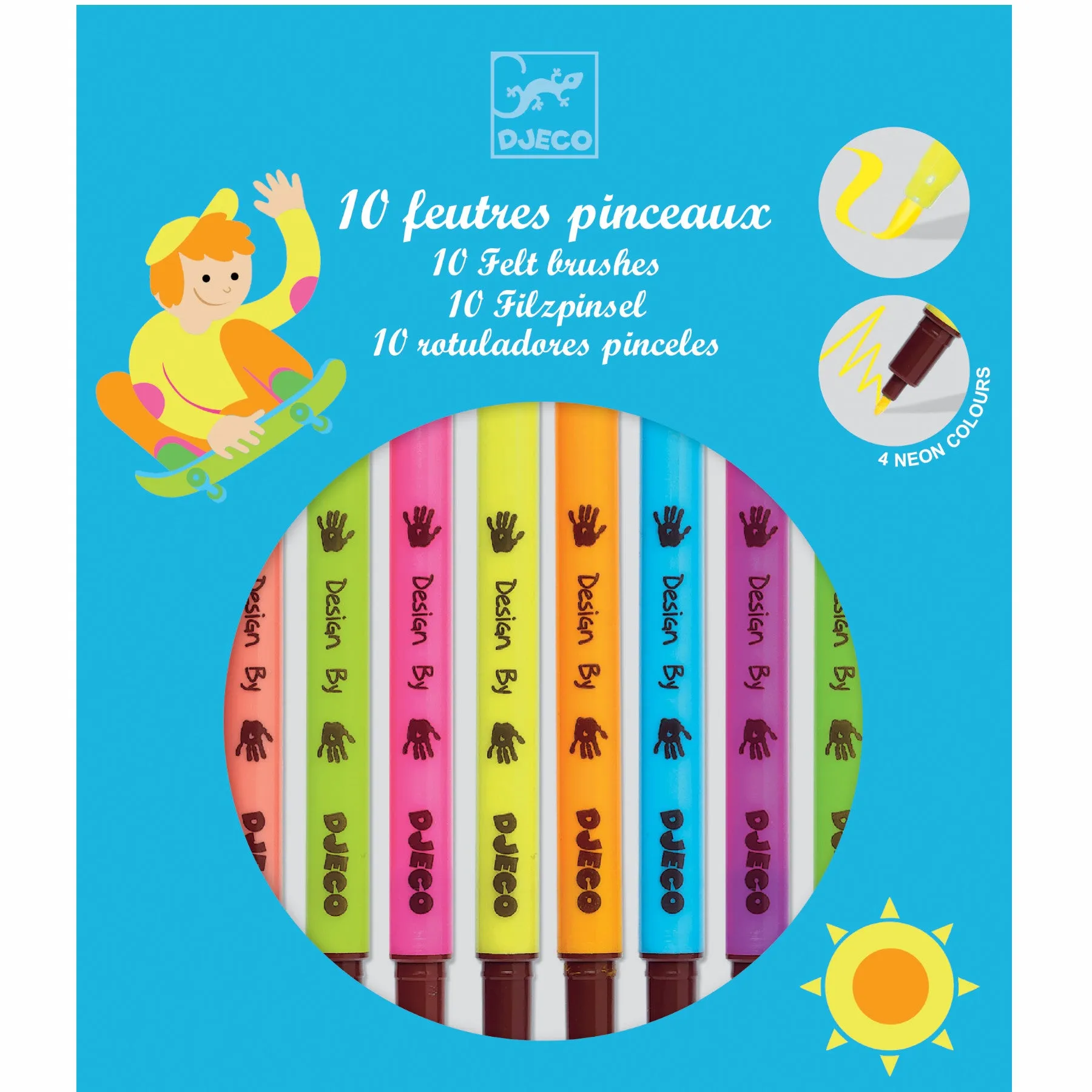 Djeco Felt Tip Pens Pop Colours 10