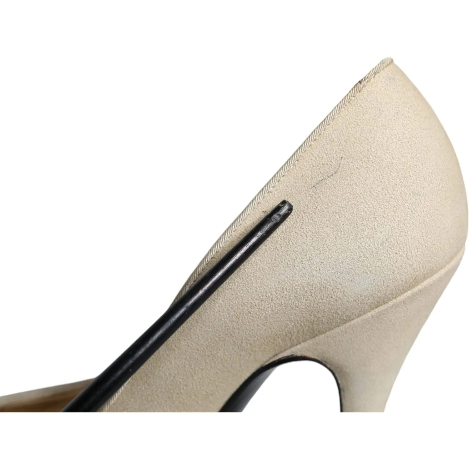 Dolce & Gabbana Beige Suede Leather High Heels Pumps Shoes