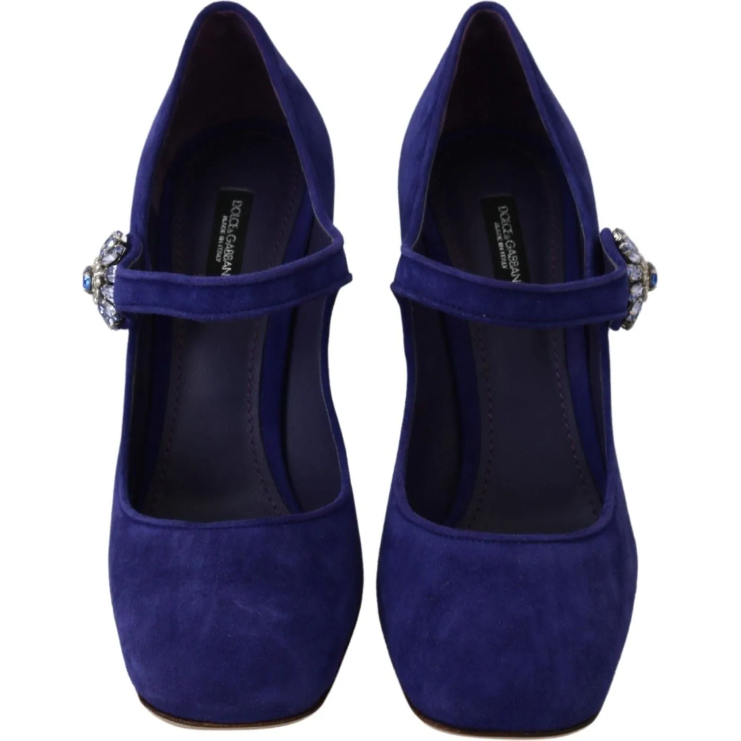 Dolce & Gabbana Elegant Purple Suede Mary Janes Pumps