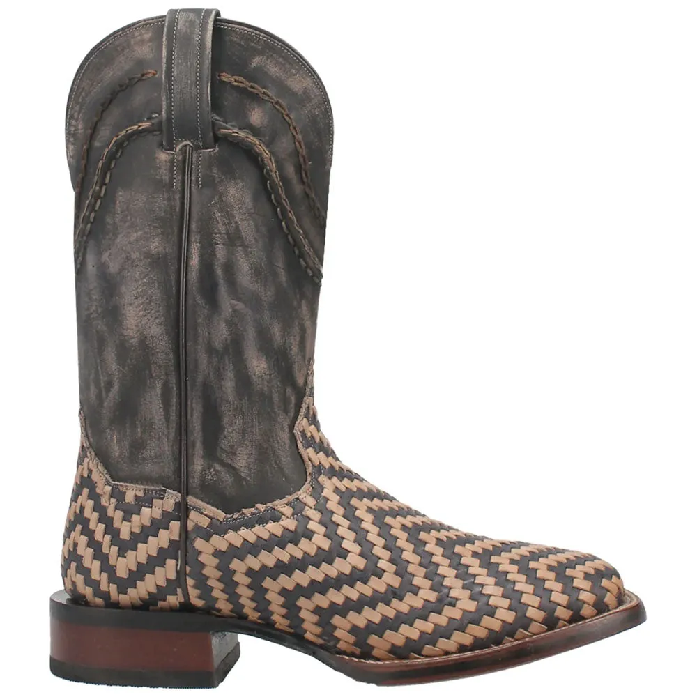 DP4927 Dan Post Men's Keaton Leather Cowboy Boot - Bone & Black