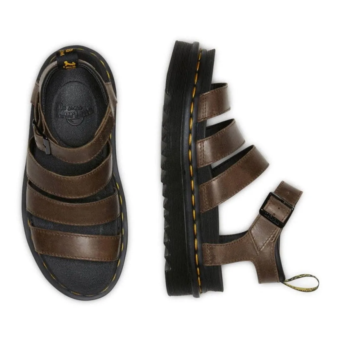 Dr Martens Blaire Chunky OIly Illusion Dark Brown Sandal