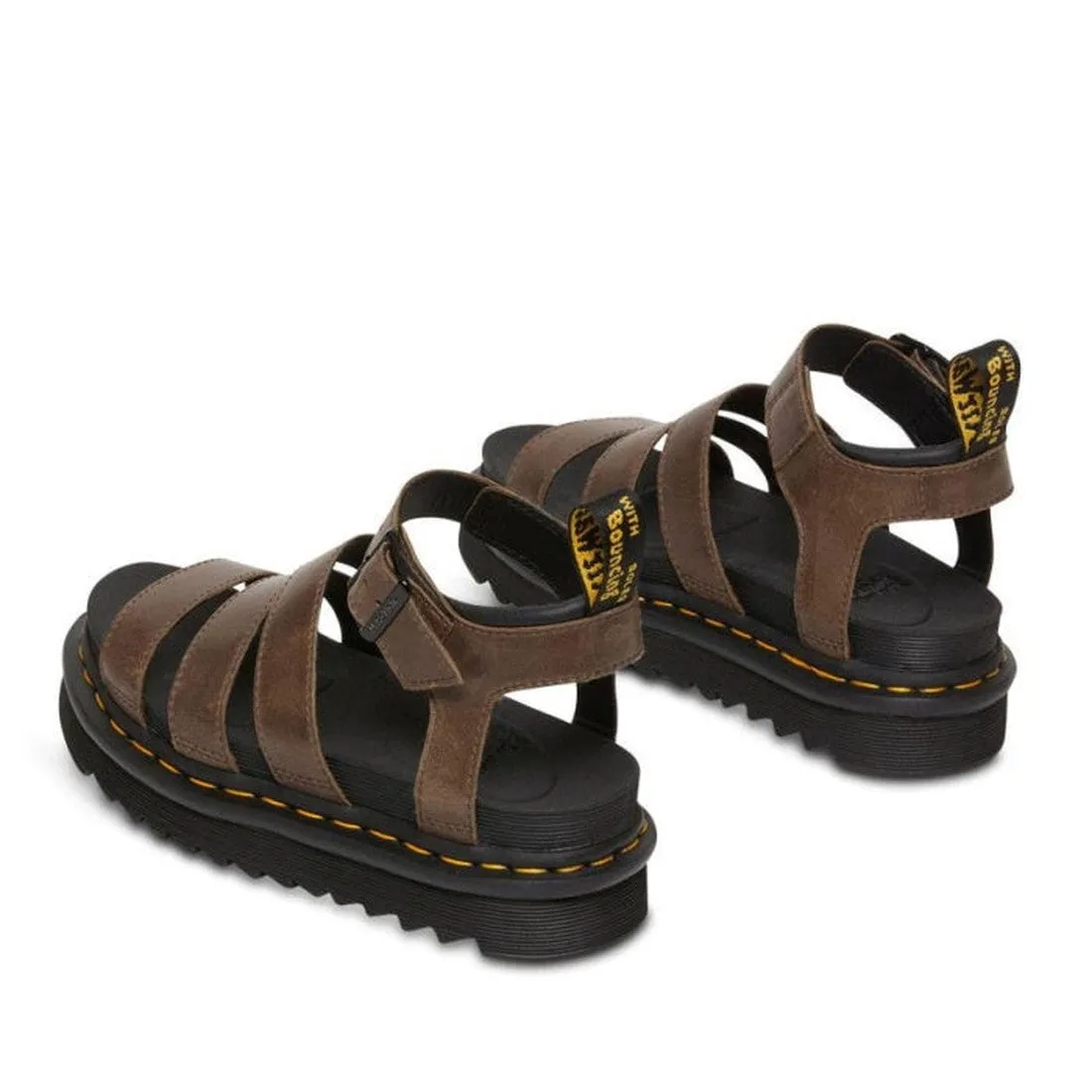 Dr Martens Blaire Chunky OIly Illusion Dark Brown Sandal