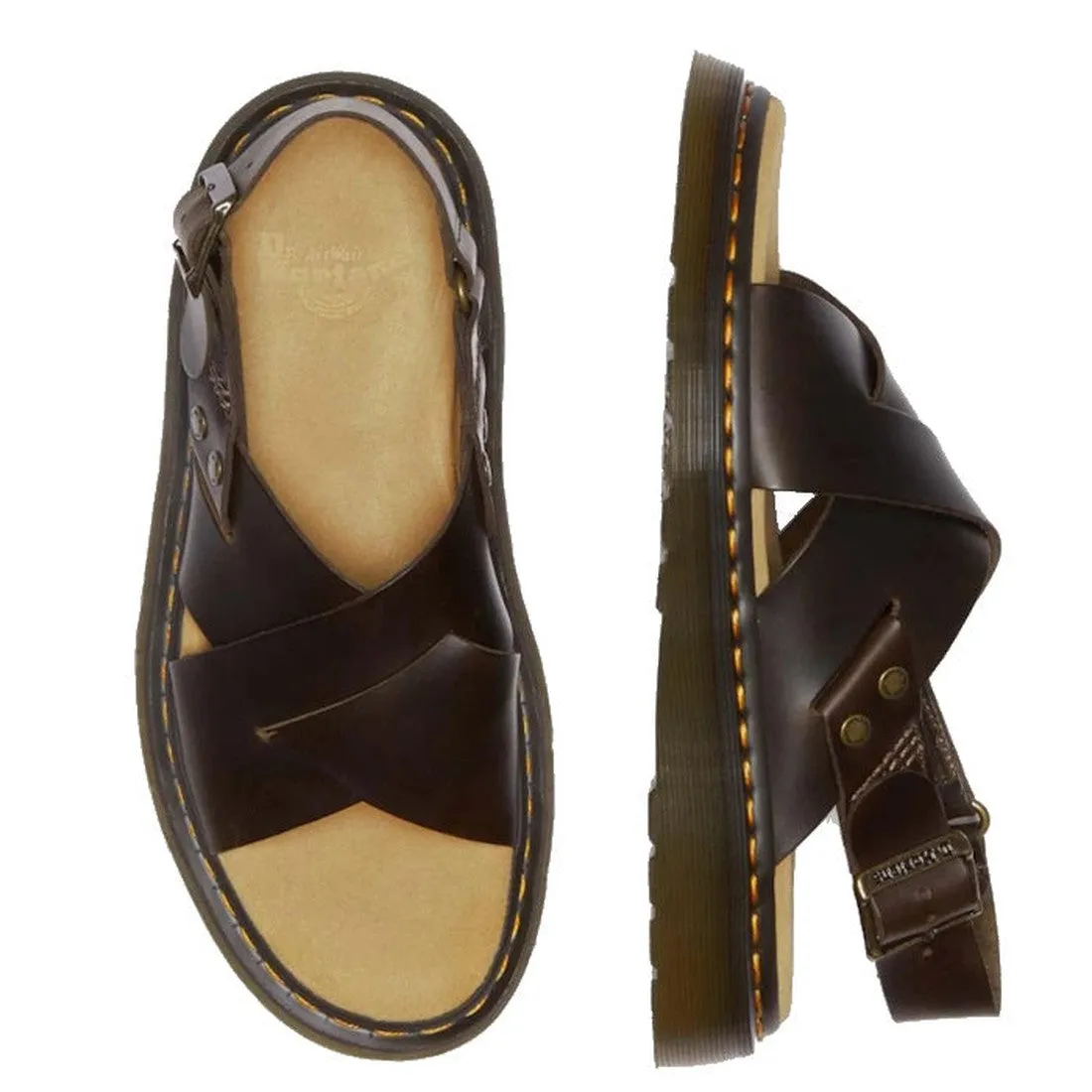 Dr Martens - Zane Brown Brando Leather Sandal with Back Strap