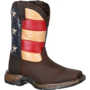 Durango Big Kids - 8" Union Flag Western Boot - Square toe