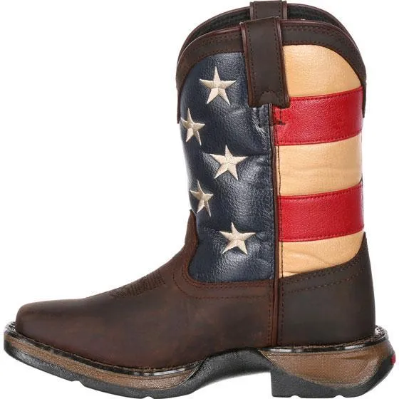 Durango Little Kids - 8" Union Flag Western Boot - Square toe