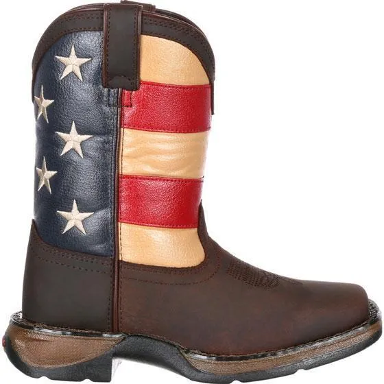 Durango Little Kids - 8" Union Flag Western Boot - Square toe