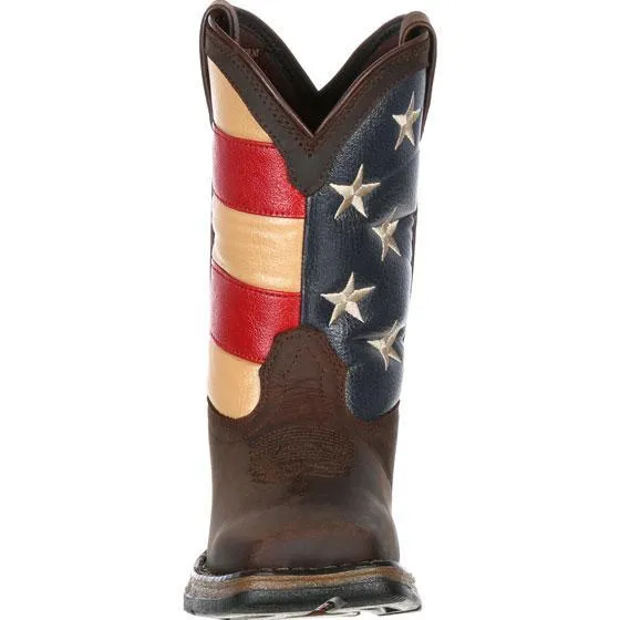 Durango Little Kids - 8" Union Flag Western Boot - Square toe