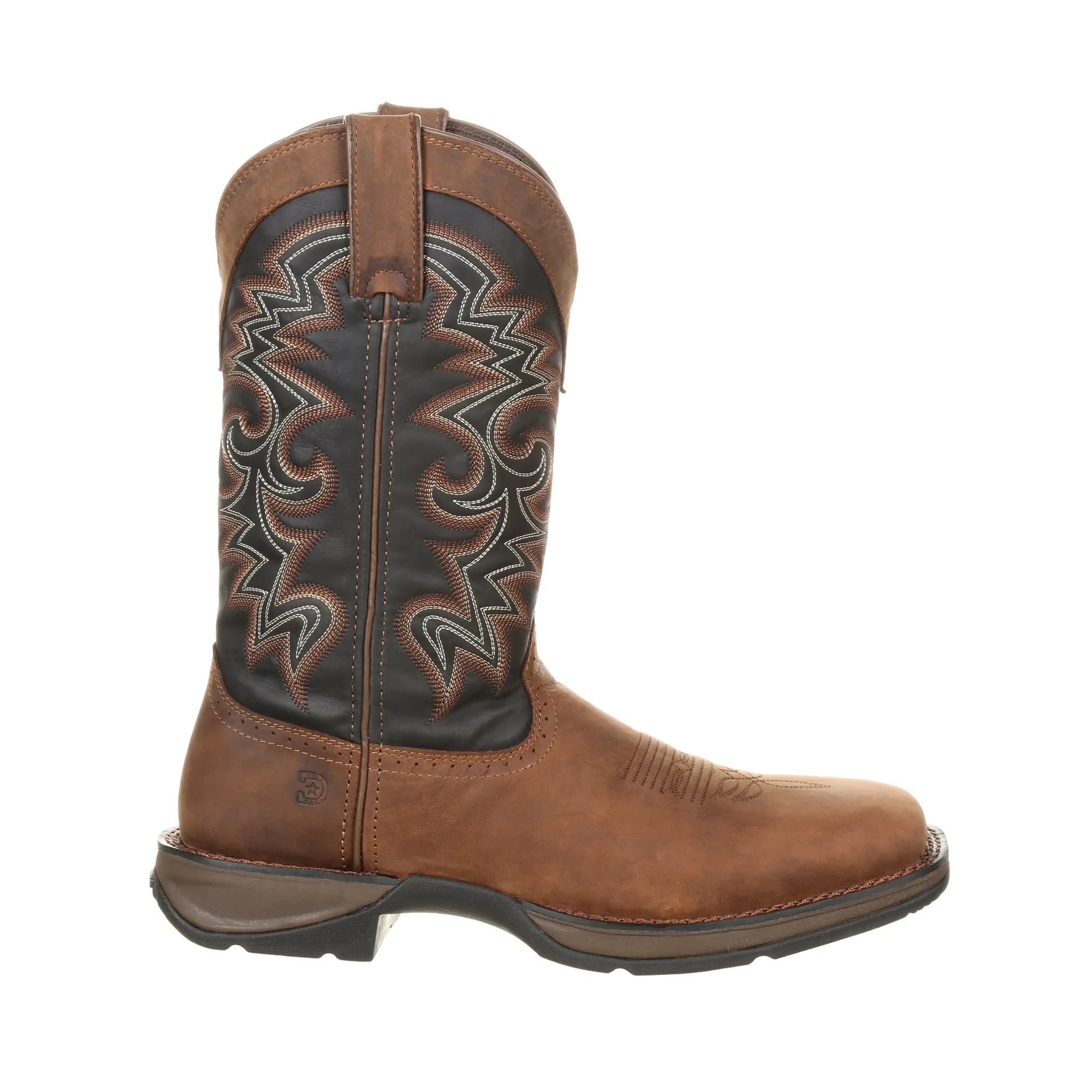 Durango Mens Chocolate/Midnight Leather PullOn Western Cowboy Boots