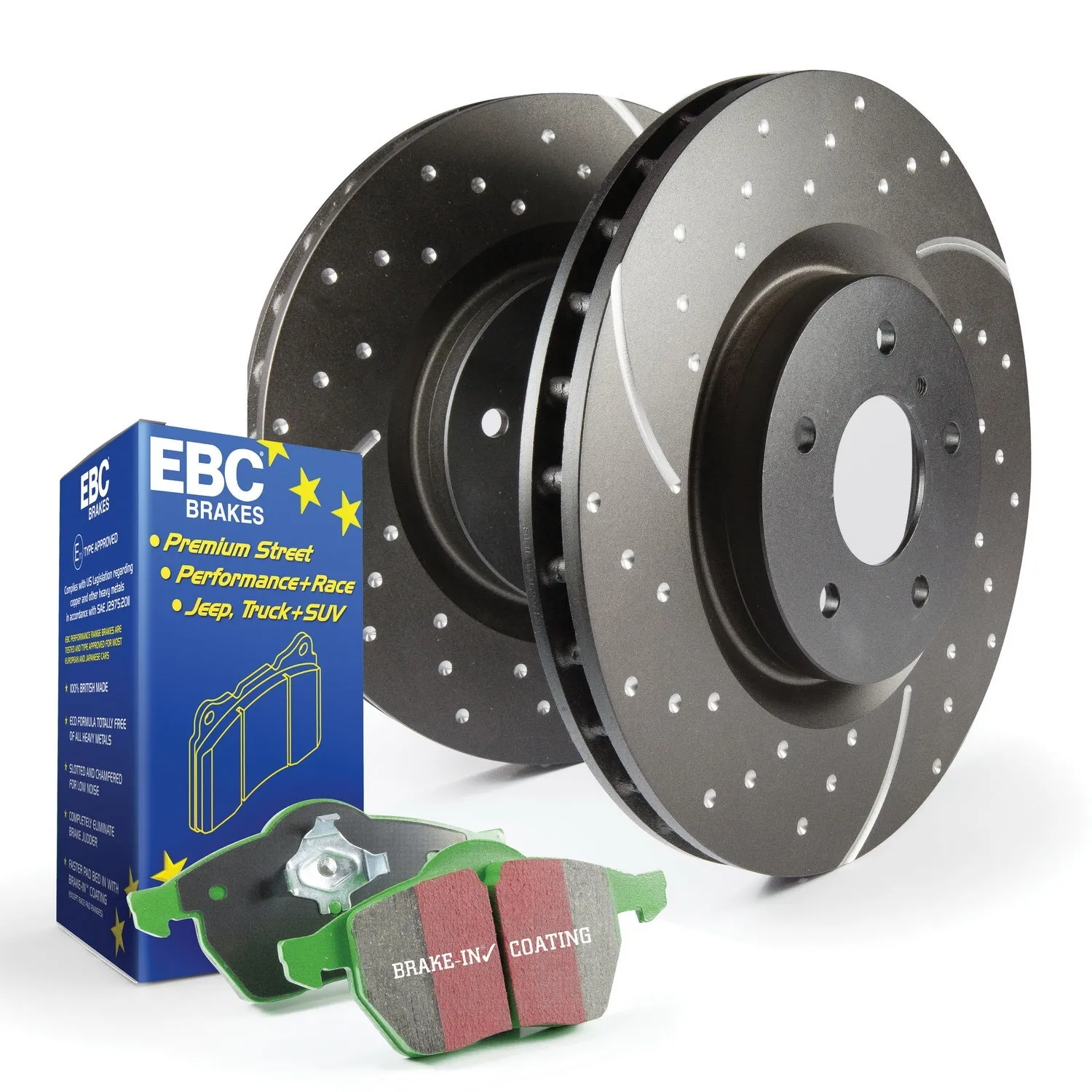 EBC Brakes S10KF1130 S10 Kits Greenstuff 2000 and GD Rotors