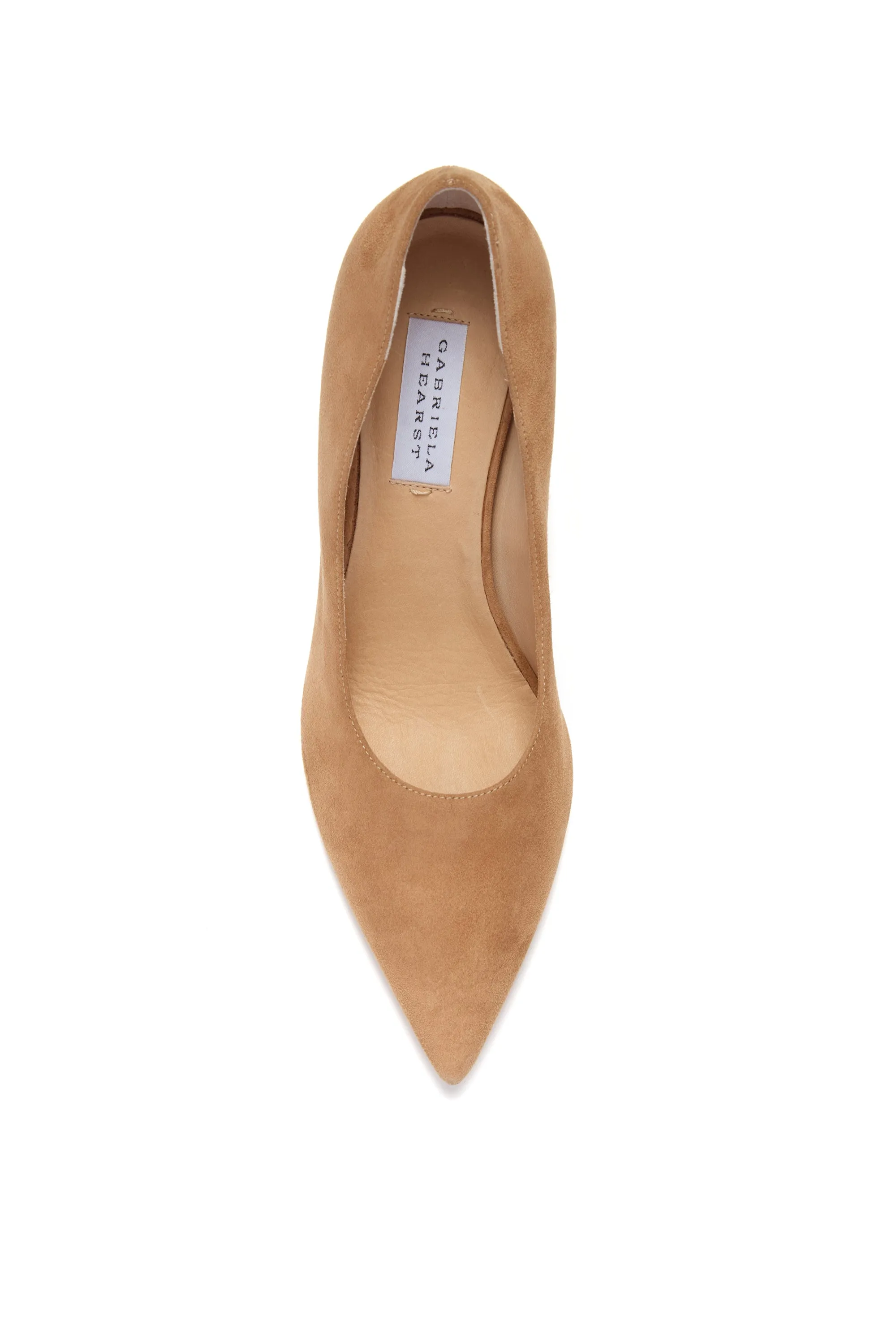 Edwina High Heel Stiletto Pump in Dark Camel Suede