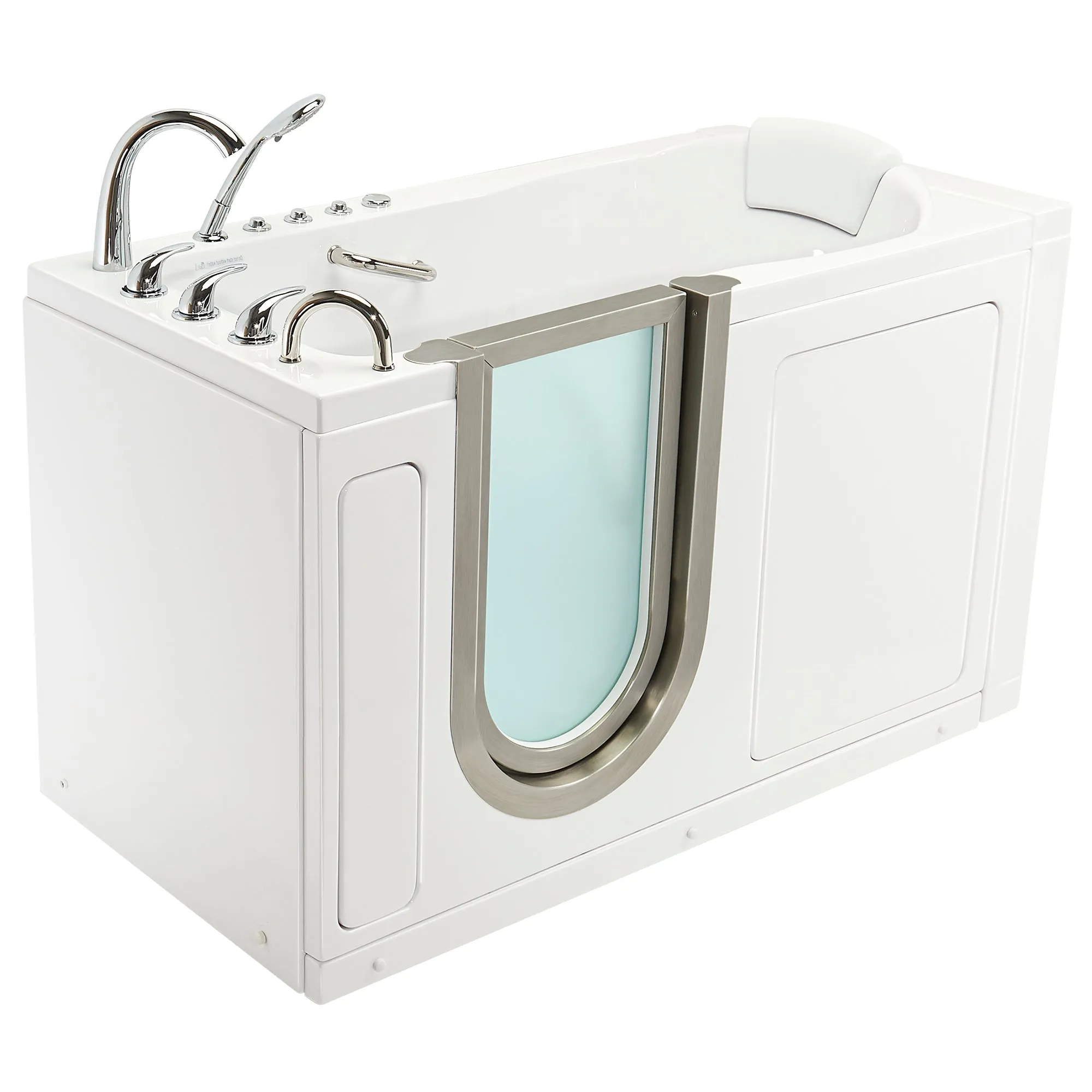 Ella's Bubbles Deluxe Walk-In Tub (29.5″W x 55″L) with Acrylic Inward Swinging Door.