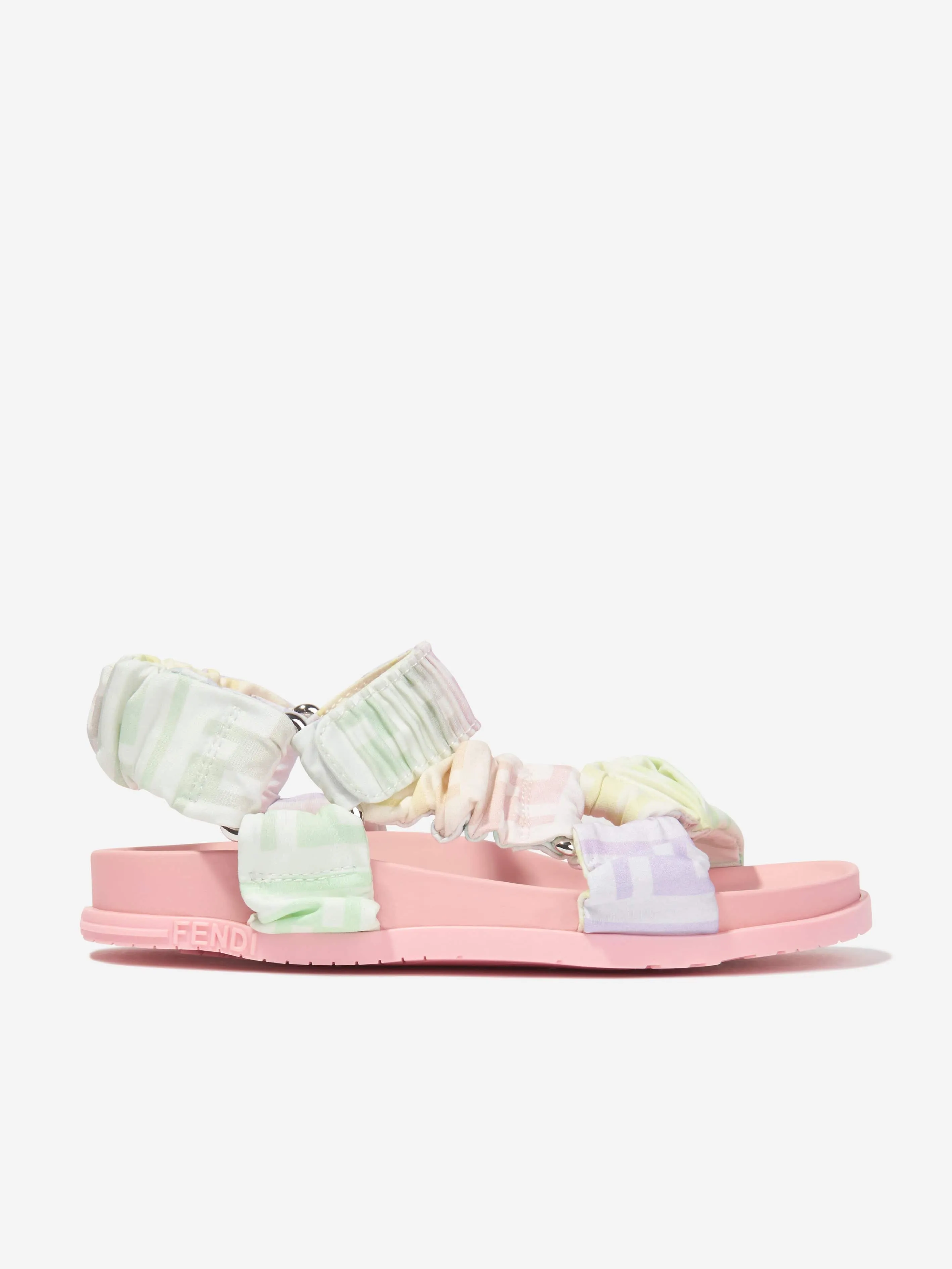 Fendi Girls FF Logo Sandals in Multicolour