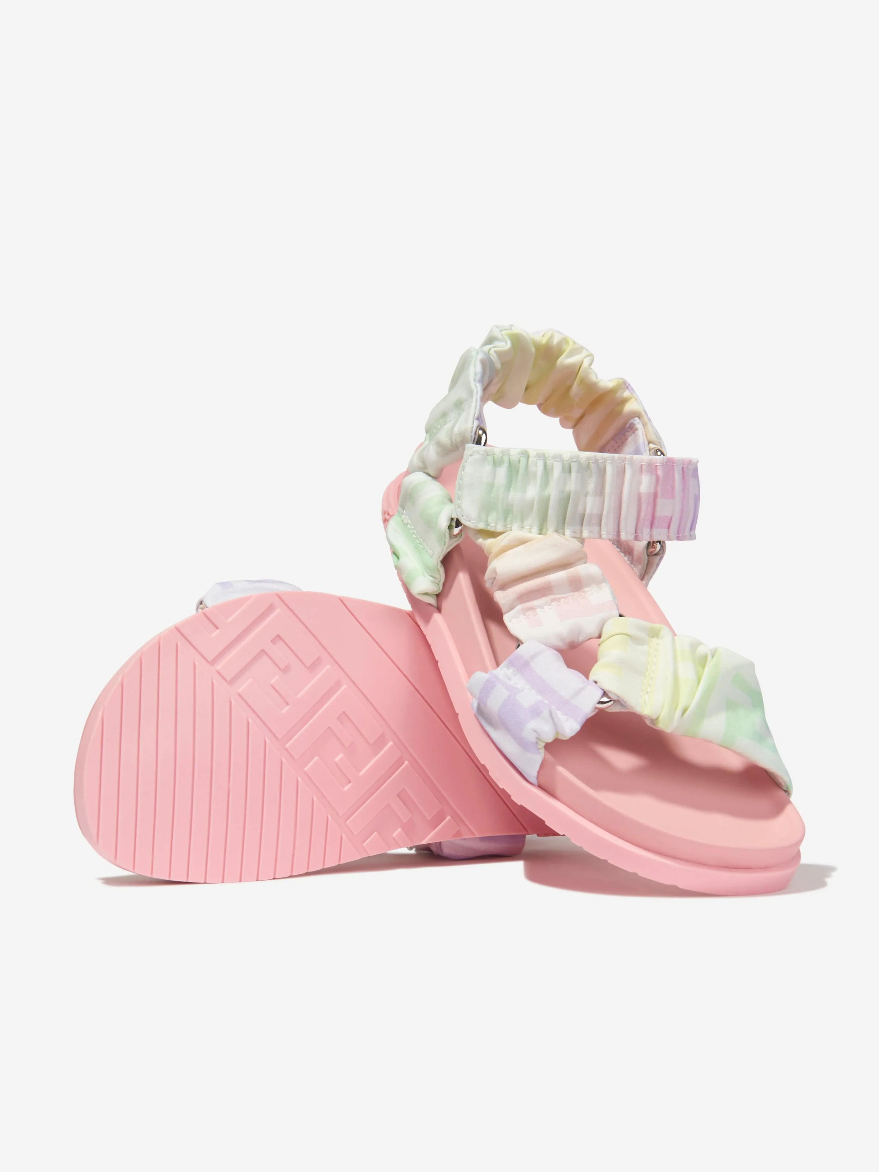 Fendi Girls FF Logo Sandals in Multicolour