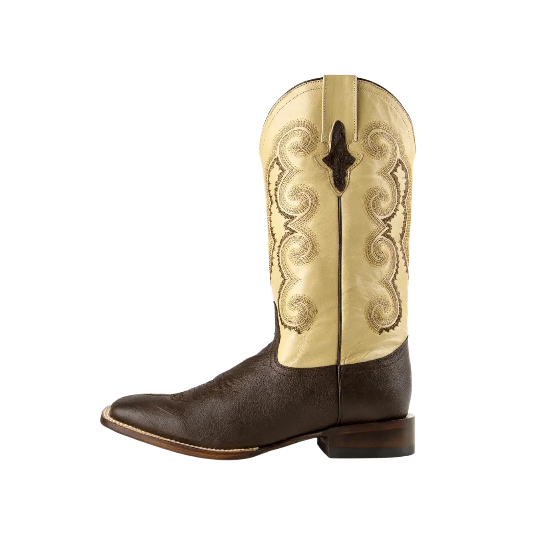 Ferrini Men's Smooth Ostrich Nicotine Boots