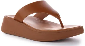 Fitflop Toe Post Platform In Tan For Women