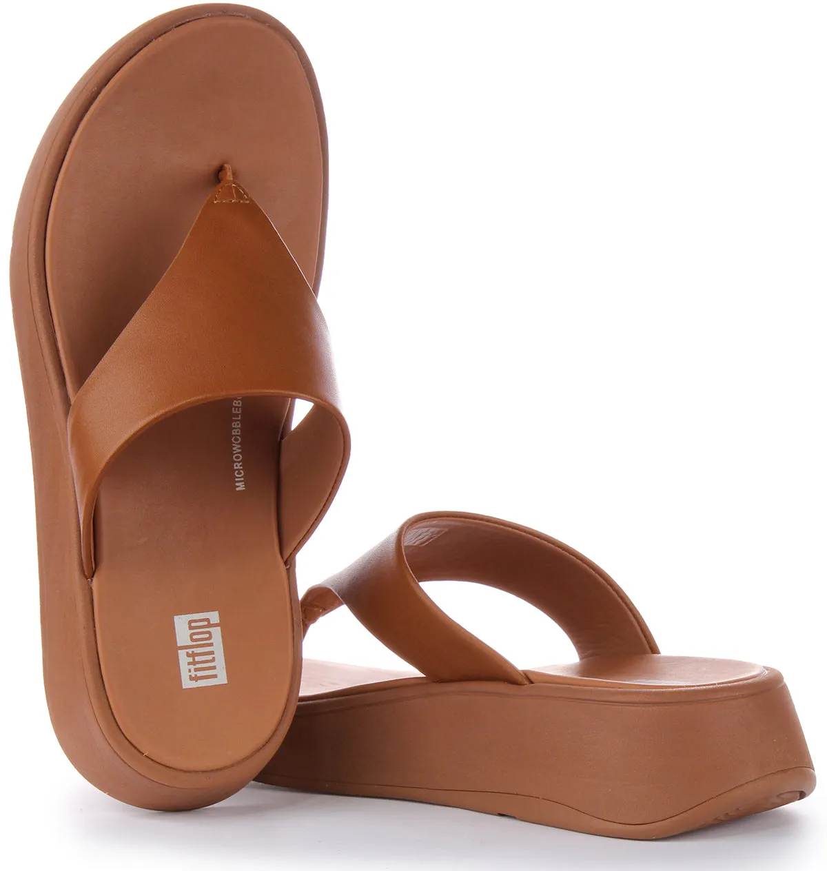 Fitflop Toe Post Platform In Tan For Women