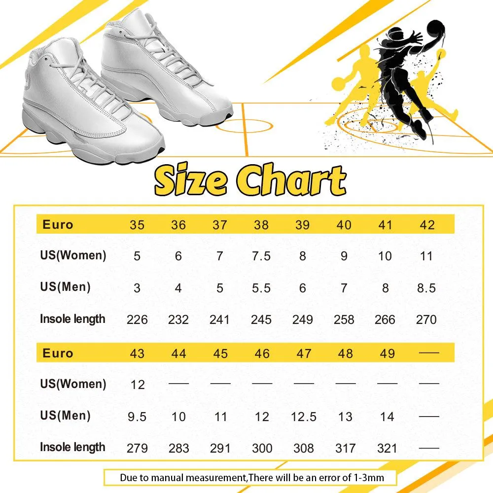 Gearhomie Elvis The Fireworks Unisex AJ13 Shoes White