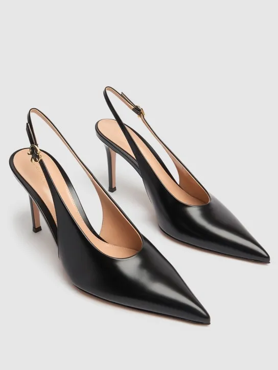 Gianvito Rossi   85mm Tokio leather slingback pumps 