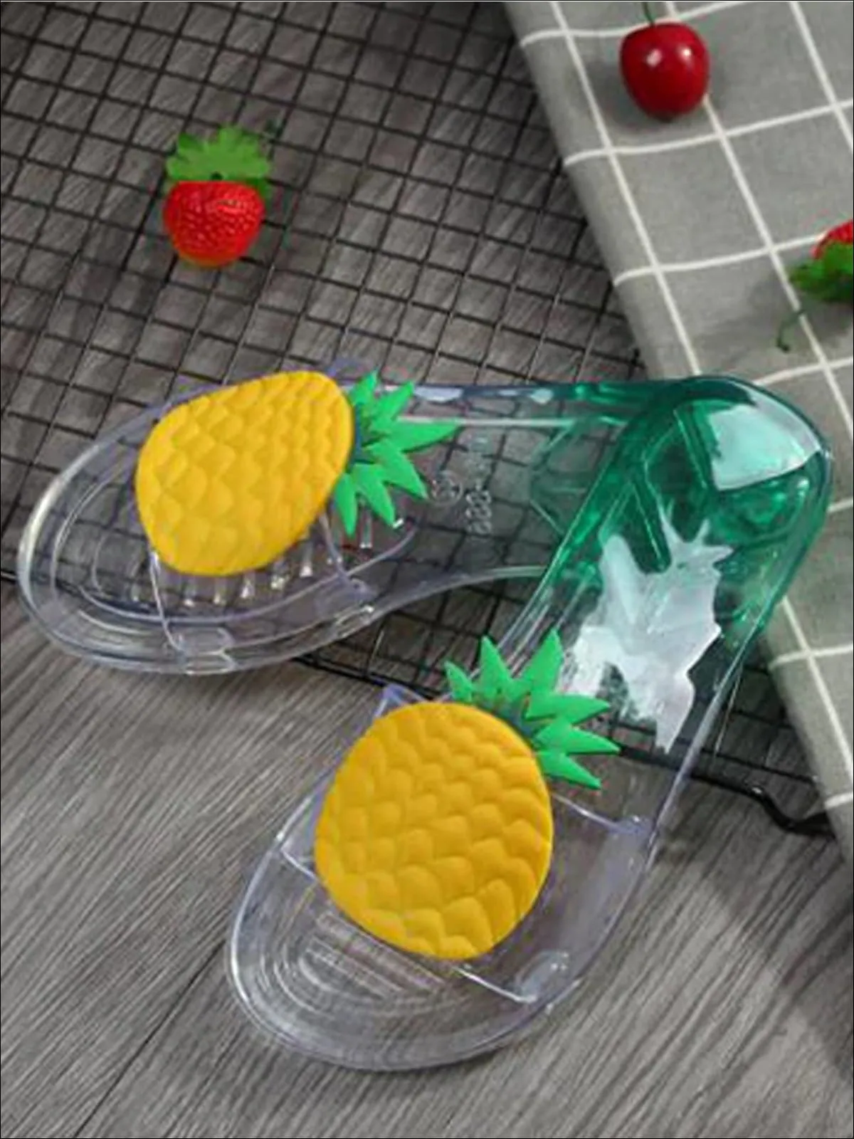 Girls Clear Jelly Fruit Themed Pool Slides By Liv and Mia