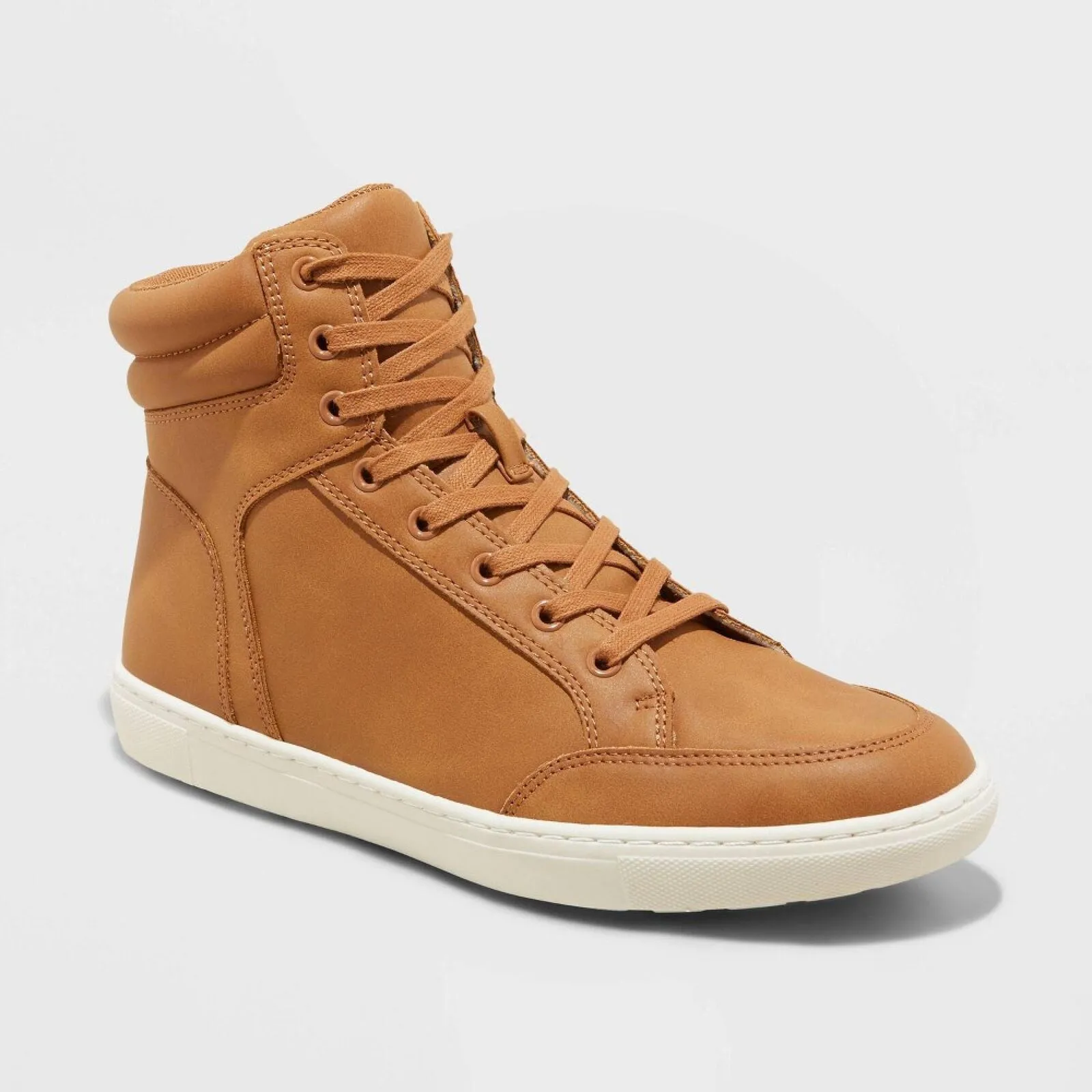 Goodfellow & Co Mens Travis High Top Sneaker 88082943 Cognac Brown 10.5