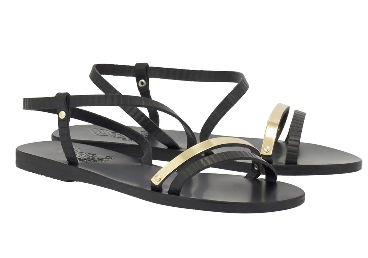 Goudi Metallic Strap Sandals