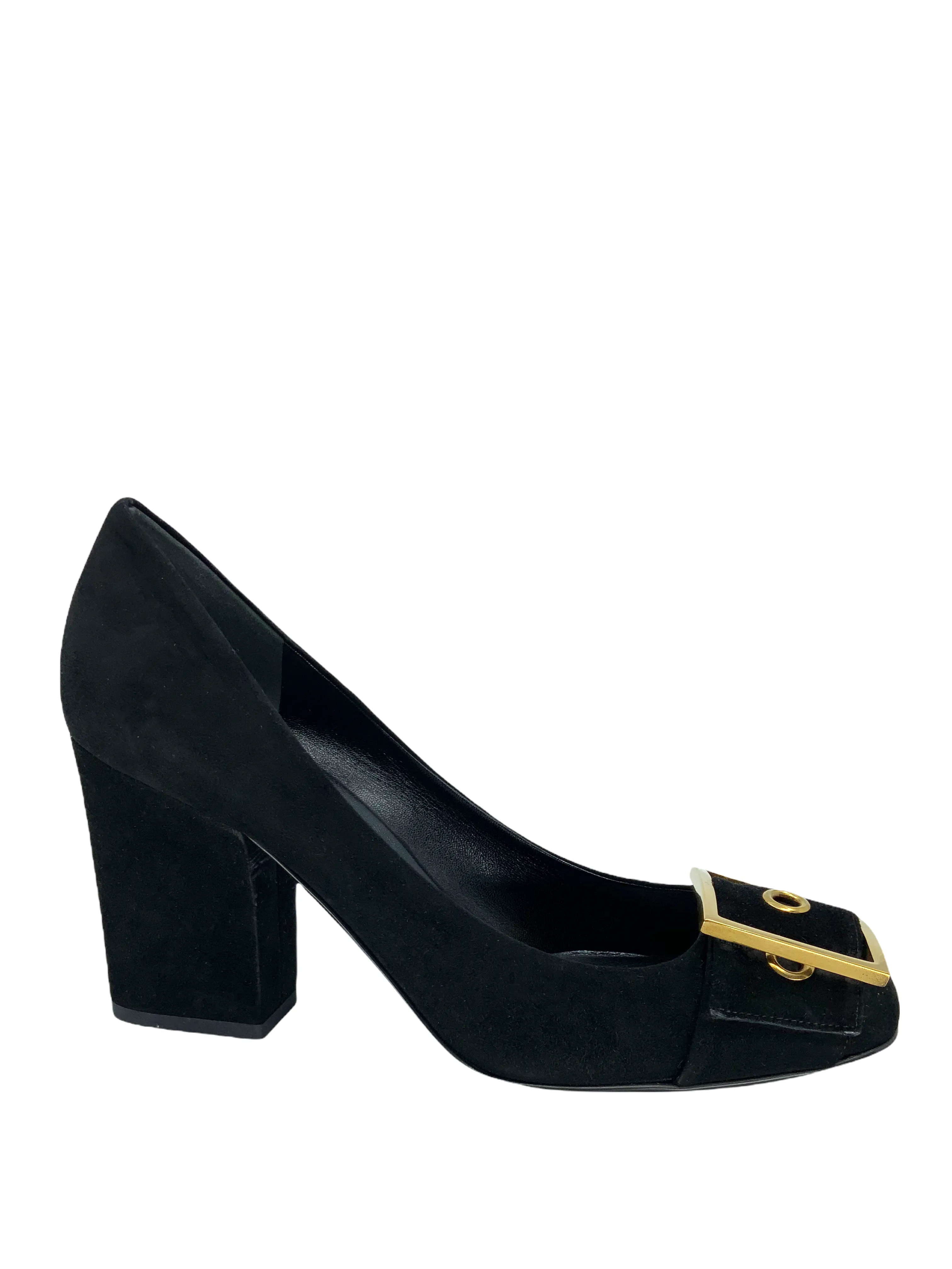 Gucci Suede Kesha Buckle Pumps Size 9