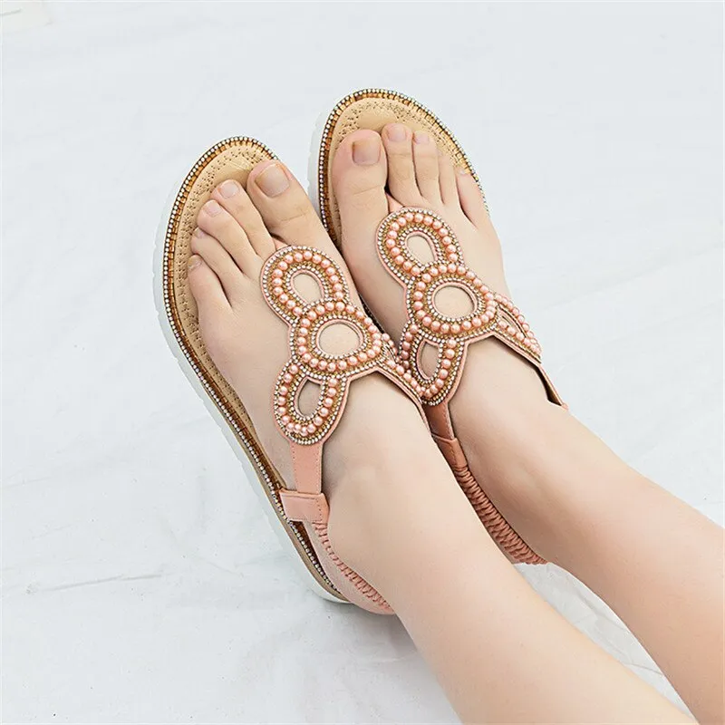 High quality summer simple women flat sandals bohemian b