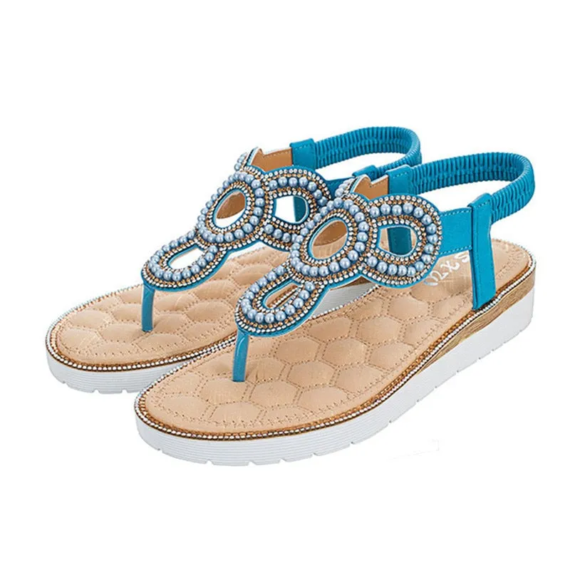 High quality summer simple women flat sandals bohemian b