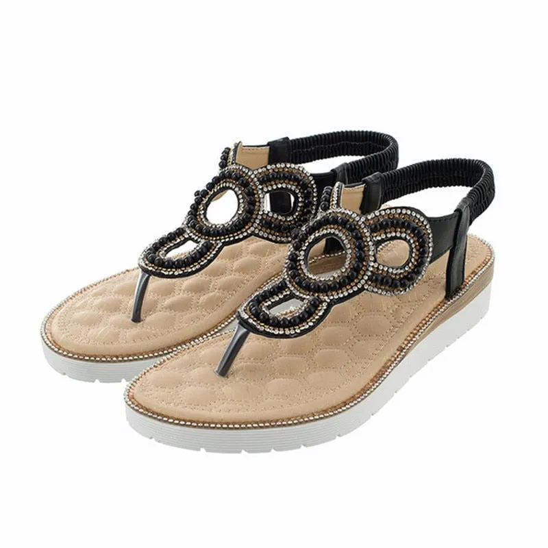 High quality summer simple women flat sandals bohemian b