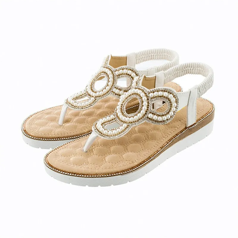 High quality summer simple women flat sandals bohemian b