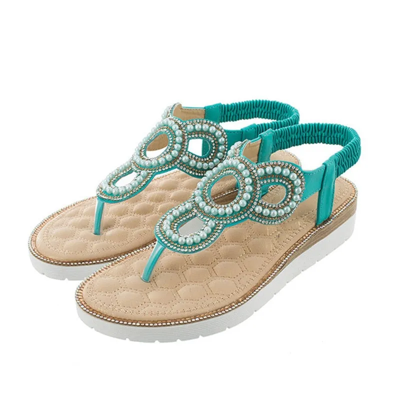 High quality summer simple women flat sandals bohemian b