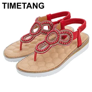 High quality summer simple women flat sandals bohemian b