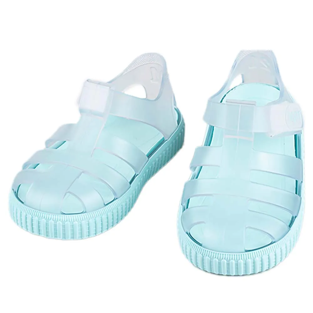 Igor Jellies Nico Cristal Sandal Aquamarine Blue/Green Sole and Clear Upper